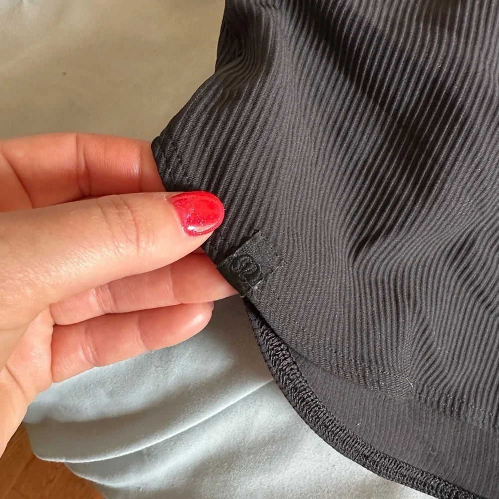 Lululemon Athletica Ribbed Longline Bra in Butternut Brown